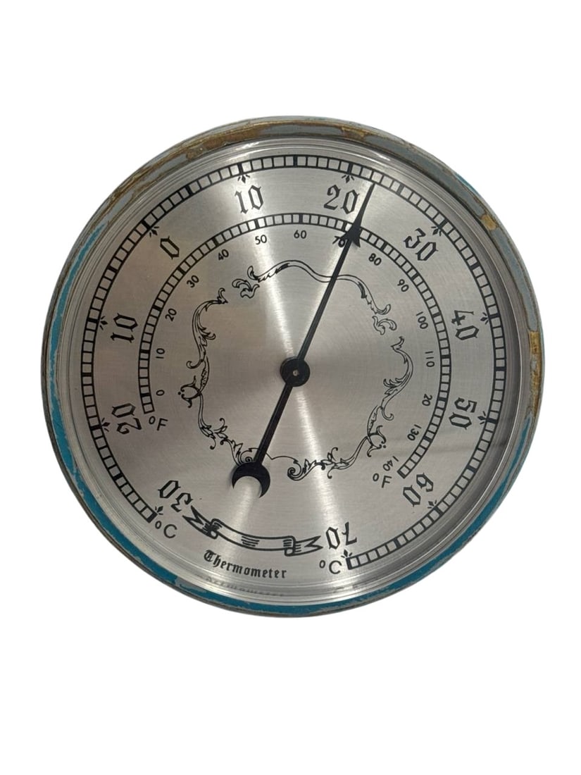 Vintage Brass Barometer Hygrometer Thermometer Wall Mount (1 of 6)