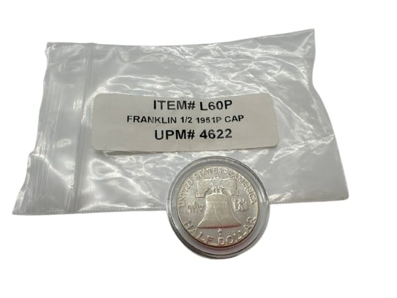 Franklin Half Dollar 1951 Liberty In God We Trust Coin Collectible: The Franklin Half Dollar is a captivating piece of American numismatic history, minted in 1951. This coin features the silhouette of Benjamin Franklin on the obverse, alongside the inscriptions Libert