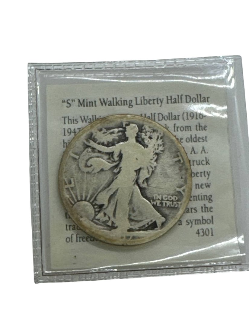 1935 Walking Liberty Half Dollar "S" Mint Silver Coin (1 of 5)