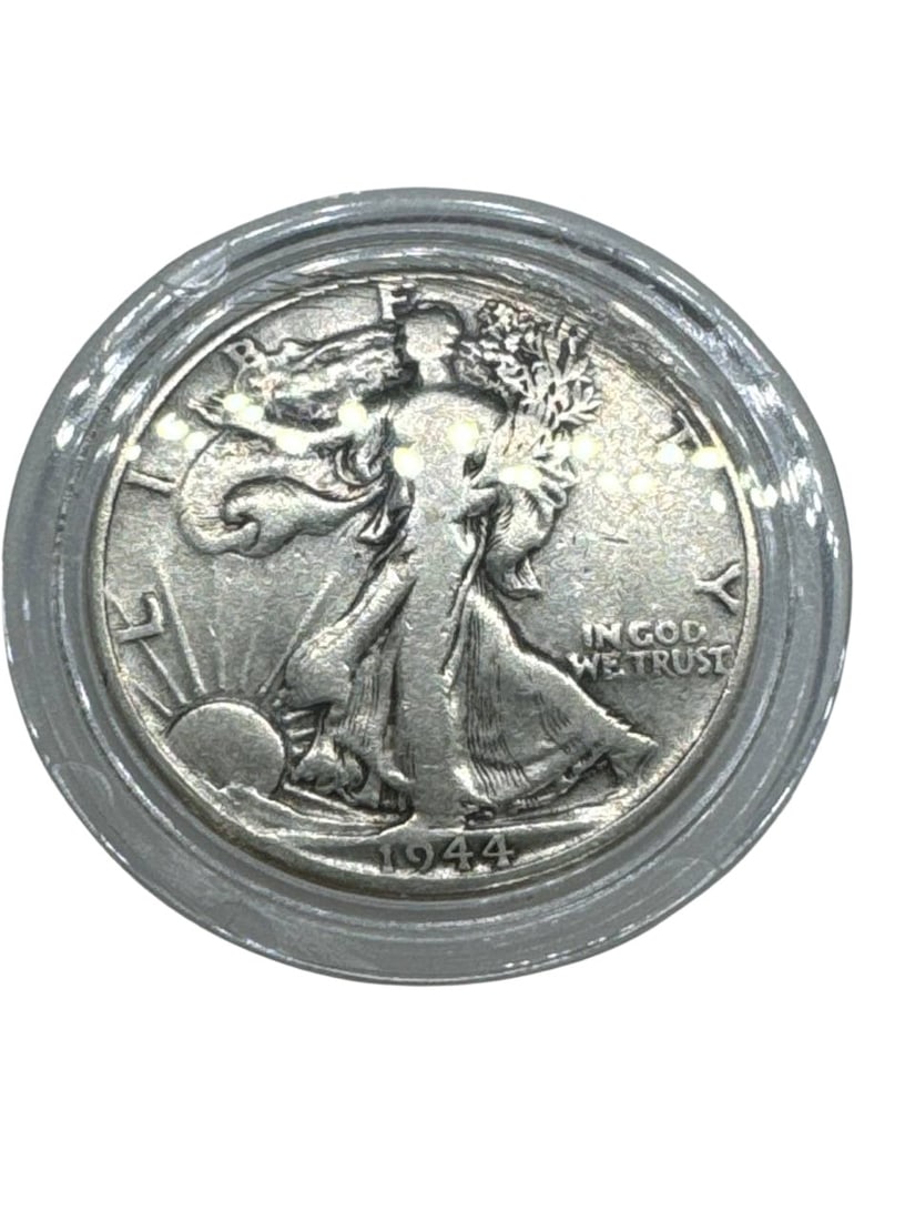 1944 Walking Liberty Half Dollar Silver Coin with Capsule (1 of 6)