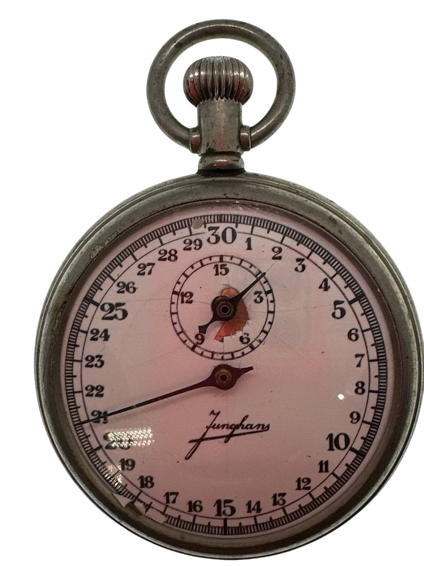 Vintage Rare Junghans 29a Submarine Torpedo Stopwatch Marine Pocket Watch (1 of 13)