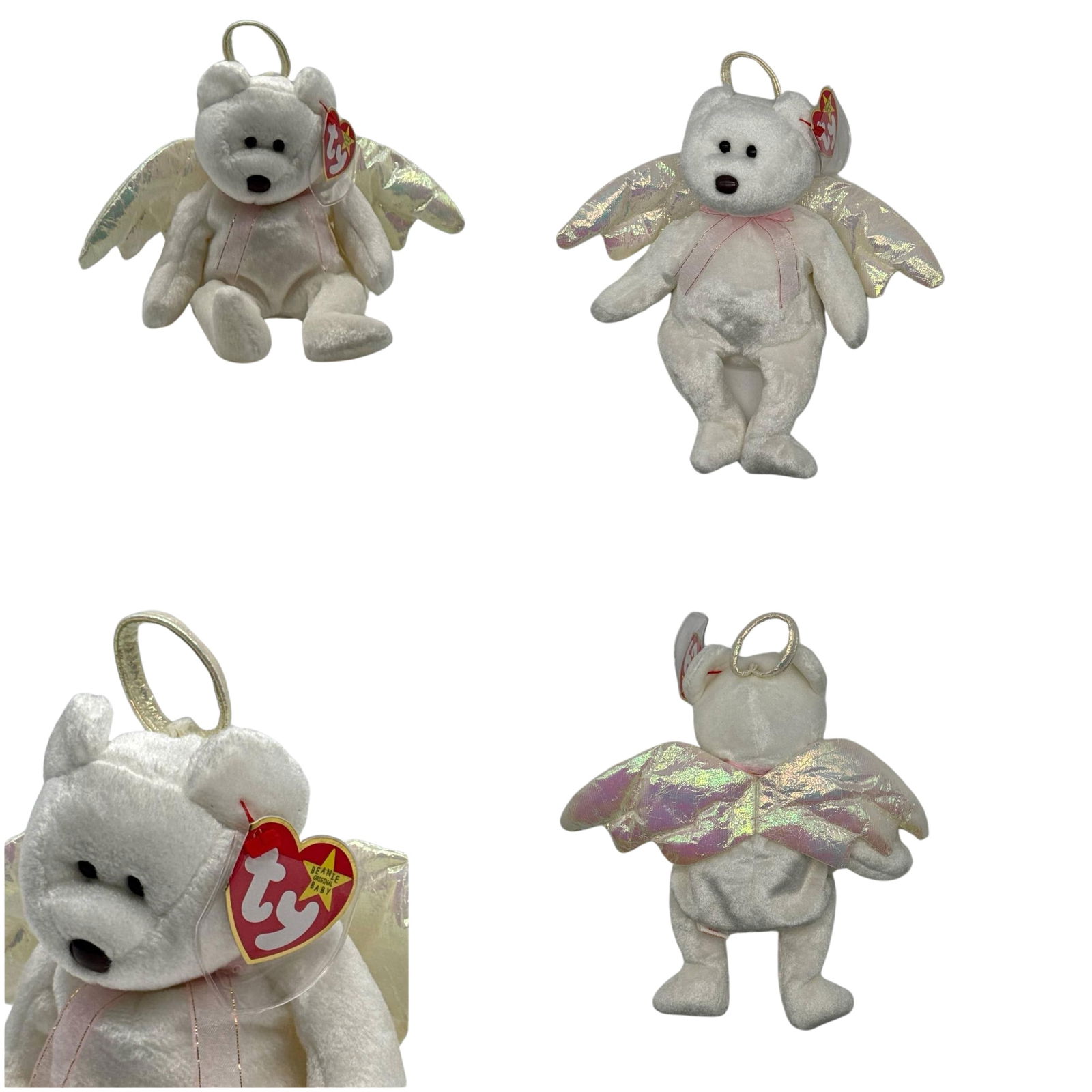 Ty Beanie Babies Halo the Angel Bear Plush Toy 9 Inch (1 of 5)