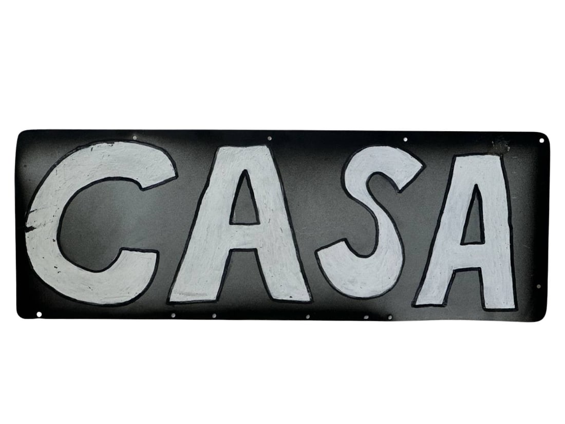 Vintage Metal CASA Sign Black And White 22x8 Inches 1 lb: This vintage metal sign features the bold letters CASA painted in white against a black backdrop. Measuring 22 inches in width and 8 inches in height, it serves as an eye-catching piece for any décor