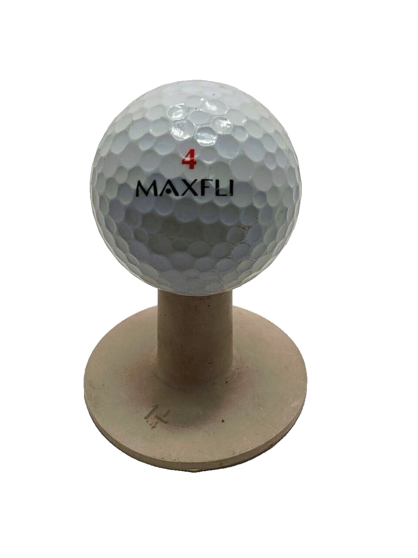White Maxfli Golf Ball Number Four With Dimpled Pattern MD90: See pictures for details