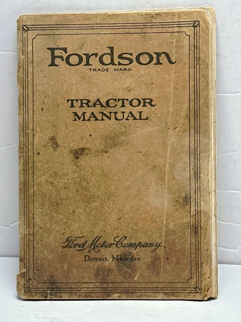Fordson Tractor Manual 1920s Vintage Ford Motor Company Guide Detroit: See pictures for details