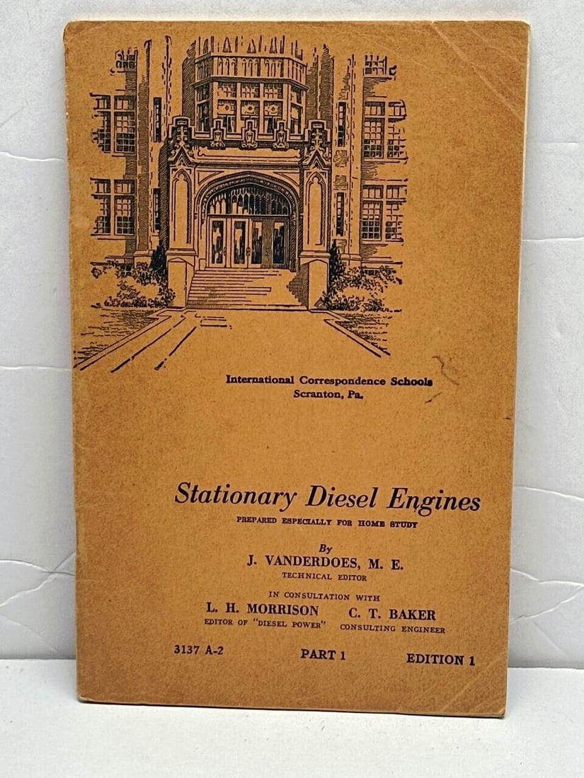 Stationary Diesel Engines 1945 Edition Part 1 Technical Manual Book: See pictures for details
