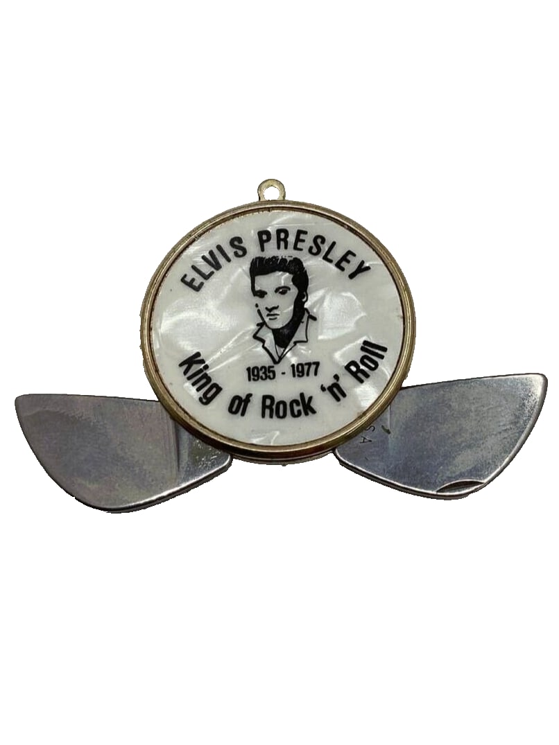 Elvis Presley King Of Rock N Roll Pocket Knife With Memorial Emblem: See pictures for details
