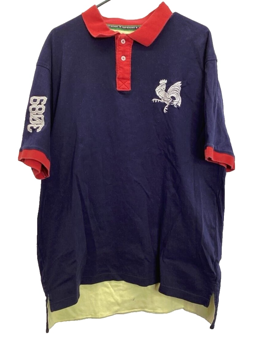 Vintage Polo Shirt With Embroidered Rooster And Number Sleeve 4699: See pictures for details