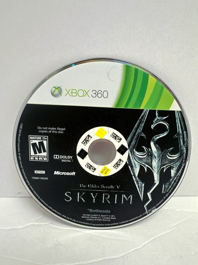 The Elder Scrolls V Skyrim Xbox 360 Game Disc Only No Case Used (1 of 4)