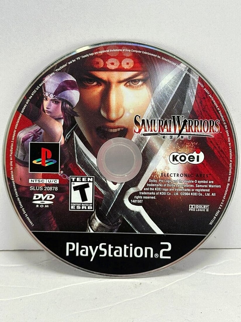 Samurai Warriors PlayStation 2 Game Disc Only Video Game Entertainment (1 of 4)