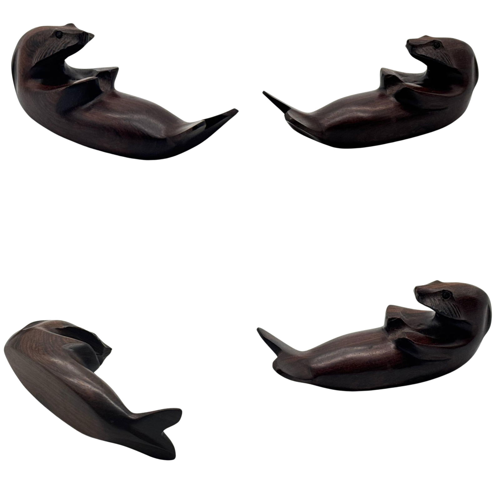 Handcrafted Wooden Sea Otter Sculpture 6.5 Inch (1 of 5)