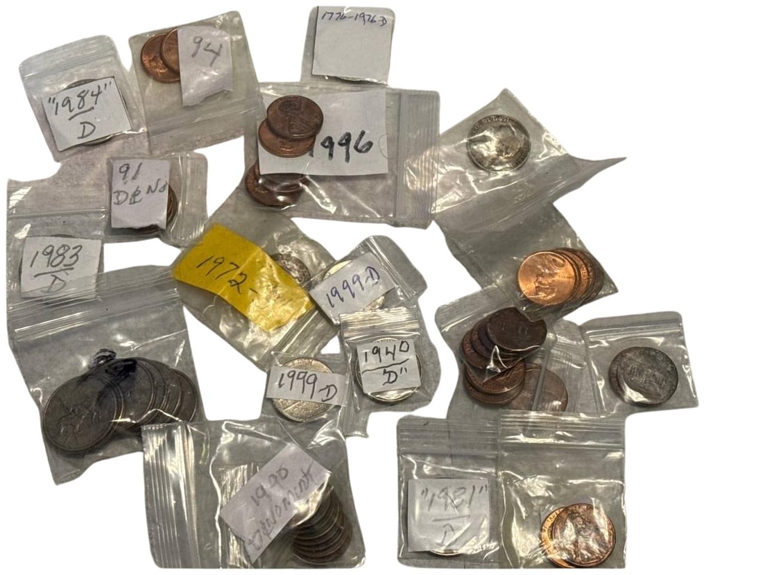 Vintage US Coins Set Collection 1912 1999 Lincoln Copper Penny Lot (1 of 2)