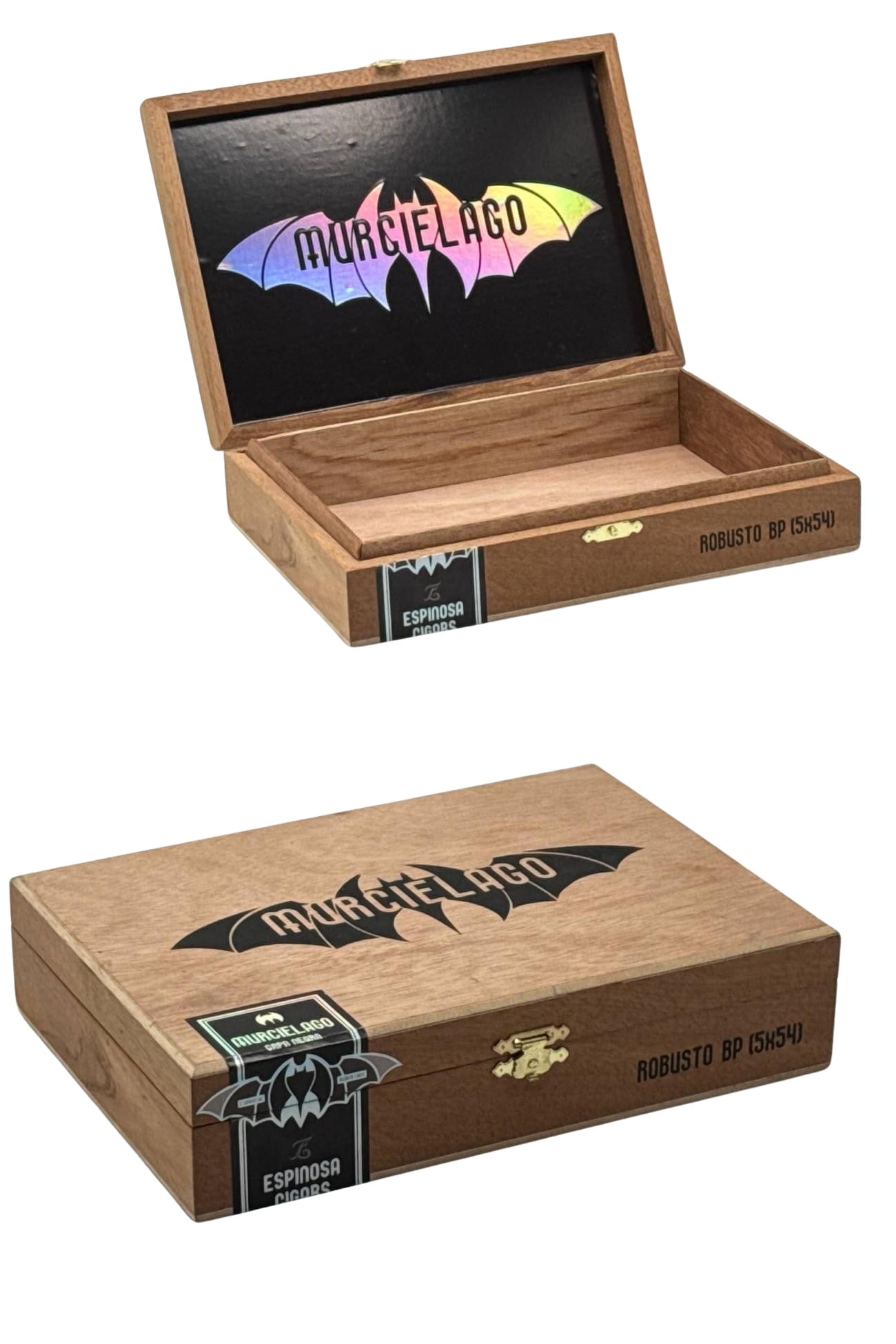 Espinosa Murcielago Cigar Wooden Box 6x9x2 In Rare Collectible Item: Espinosa Murcielago Wooden Cigar Box 6x9x2 In Rare Collectible Item serves as the perfect accent for cigar aficionados and collectors seeking a distinctive showcase piece. This box features the eye-ca