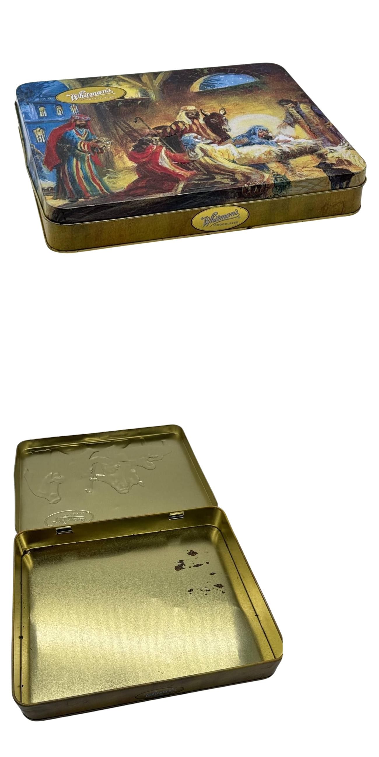 Whitmans Christmas Nativity Scene Decorative Tin Box 10 In (1 of 3)