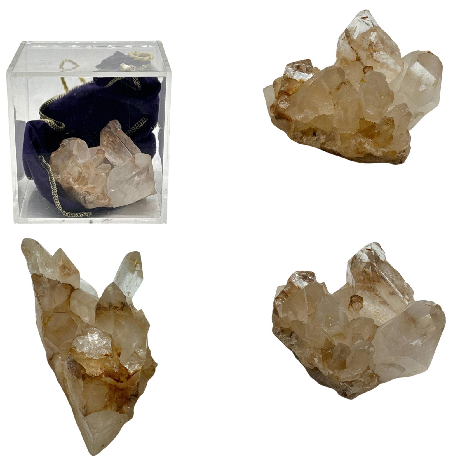 Natural Clear Quartz Crystal Cluster 4.5x2.5 in Raw Healing Stone Specimen (1 of 5)