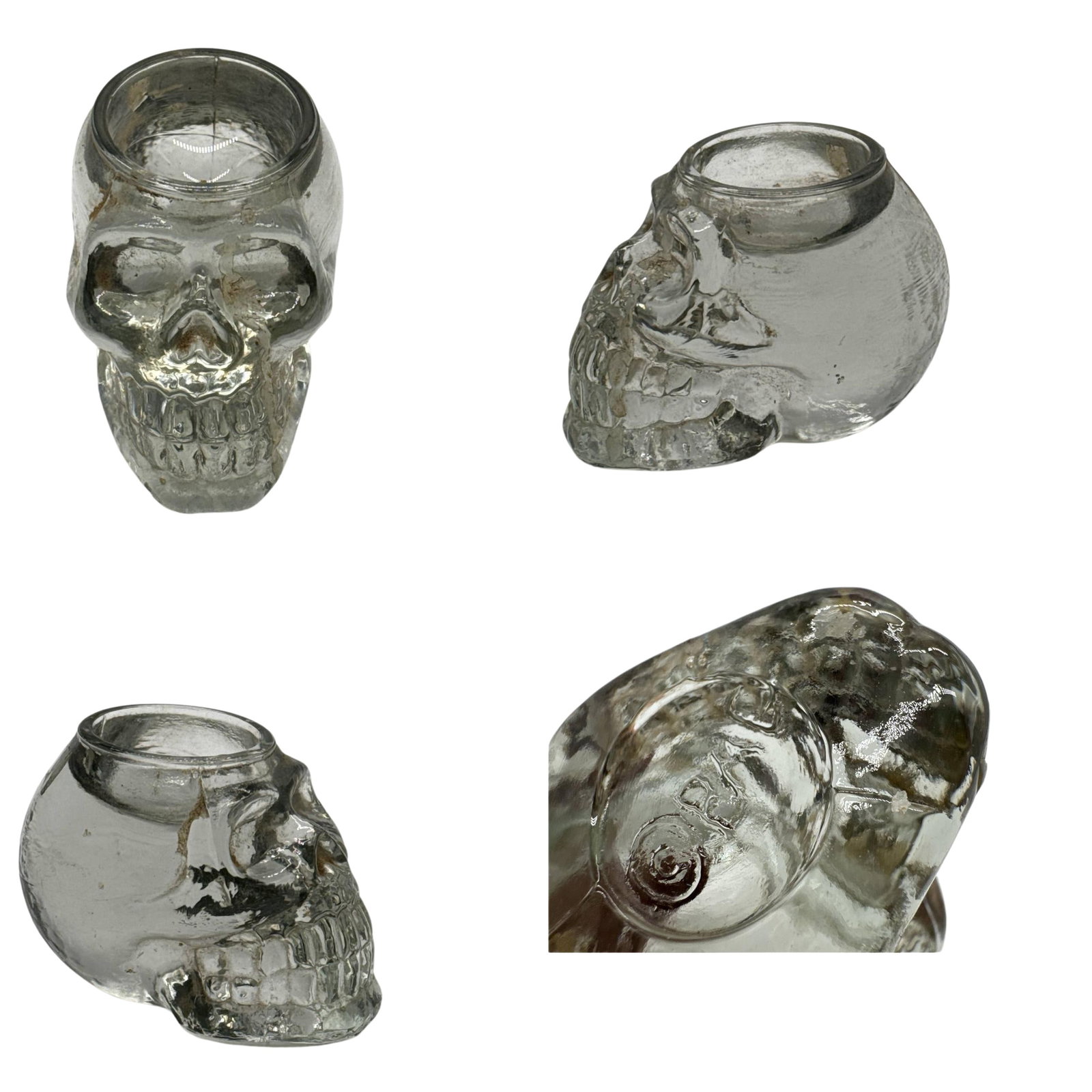 Crystal Glass Skull Shot Glass 3 Inch Height Clear Decor: Crystal Glass Skull Shot Glass 3 Inch Height Clear Decor brings eerie charm and functional novelty to any collection of unique barware or home displays. This transparent skull design combines both an 