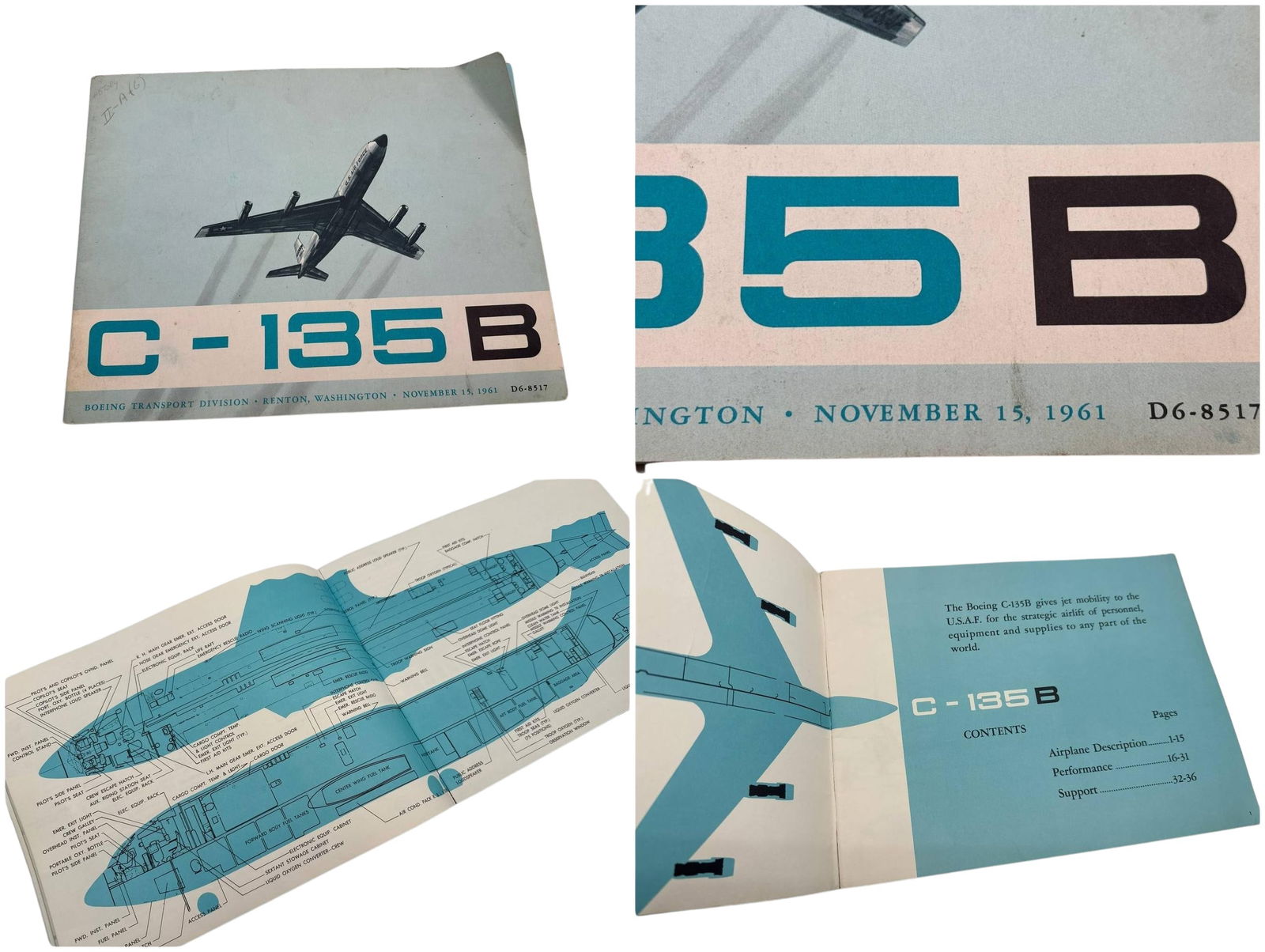 Boeing C135B Original Flight Manual D68517 November 1961 US Reference (1 of 5)