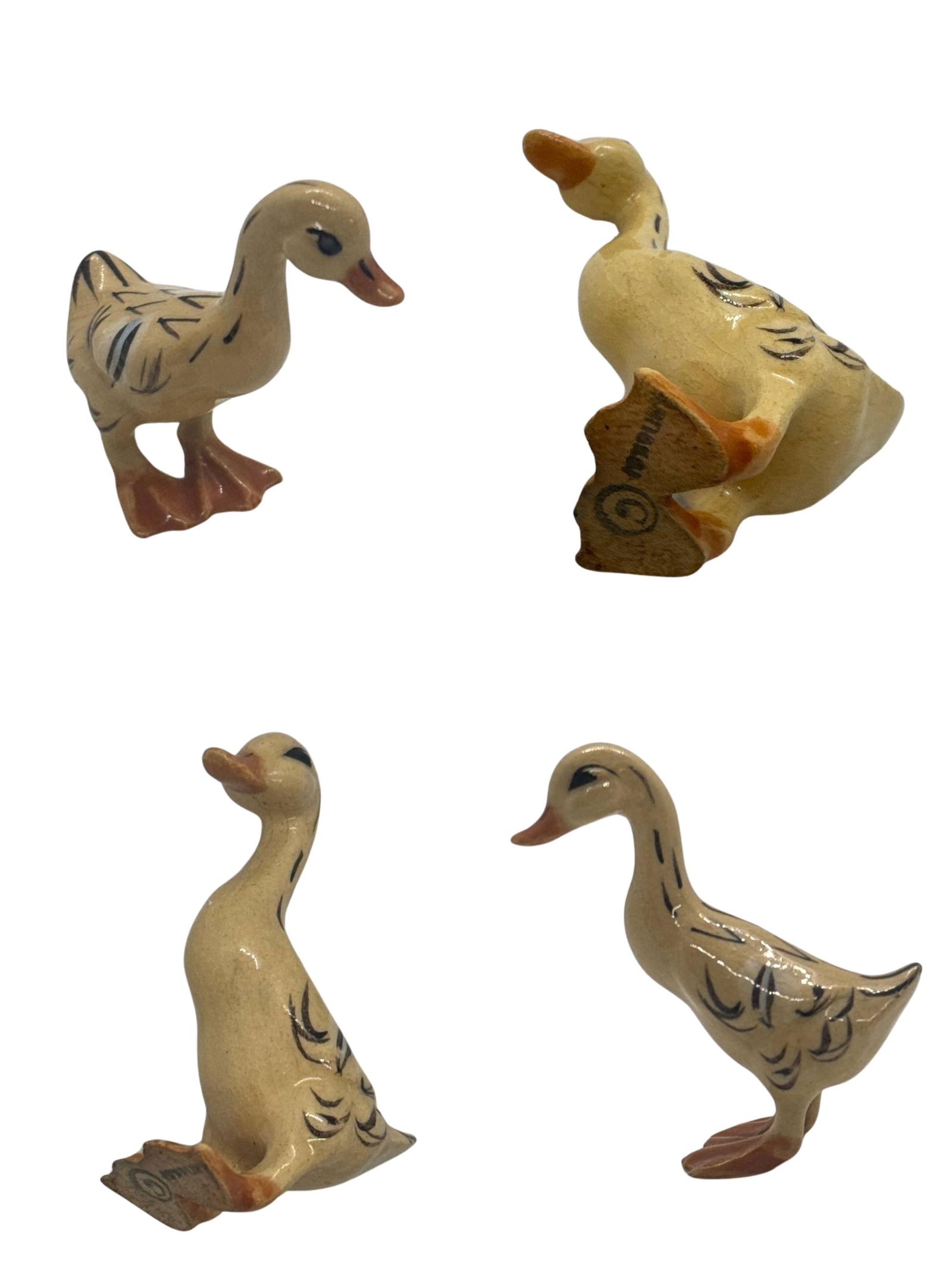 Hand Painted Ceramic Duck Figurine 2 Inch Vintage Collectible (1 of 5)
