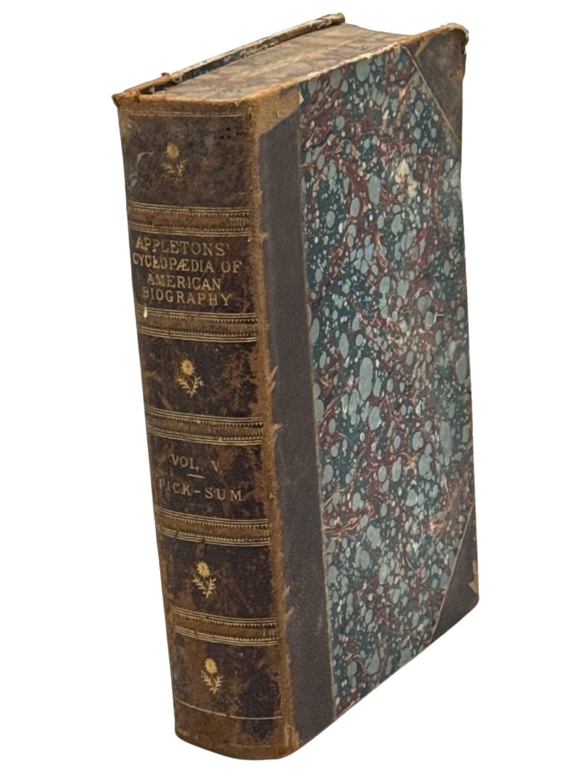 Appleton's Cyclopedia Of American Biography Vol V 10in: Appleton's Cyclopedia of American Biography, Volume V, covers notable figures in American history. This particular volume spans from Pickering to Sumter, offering detailed biographical sketches and en