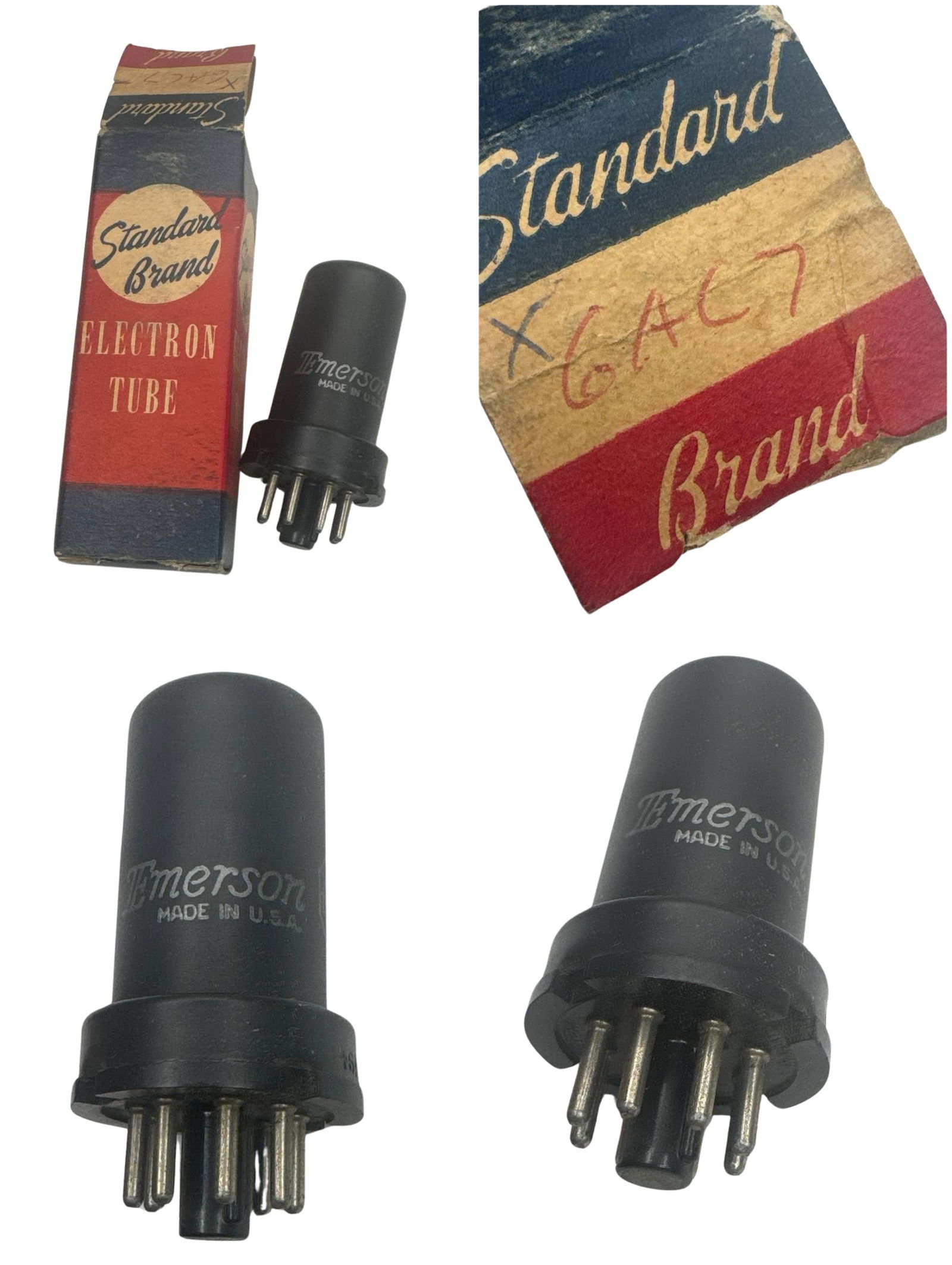 Emerson Standard Brand 6AC7 Electron Vacuum Tube Vintage Radio Amp 3in (1 of 5)