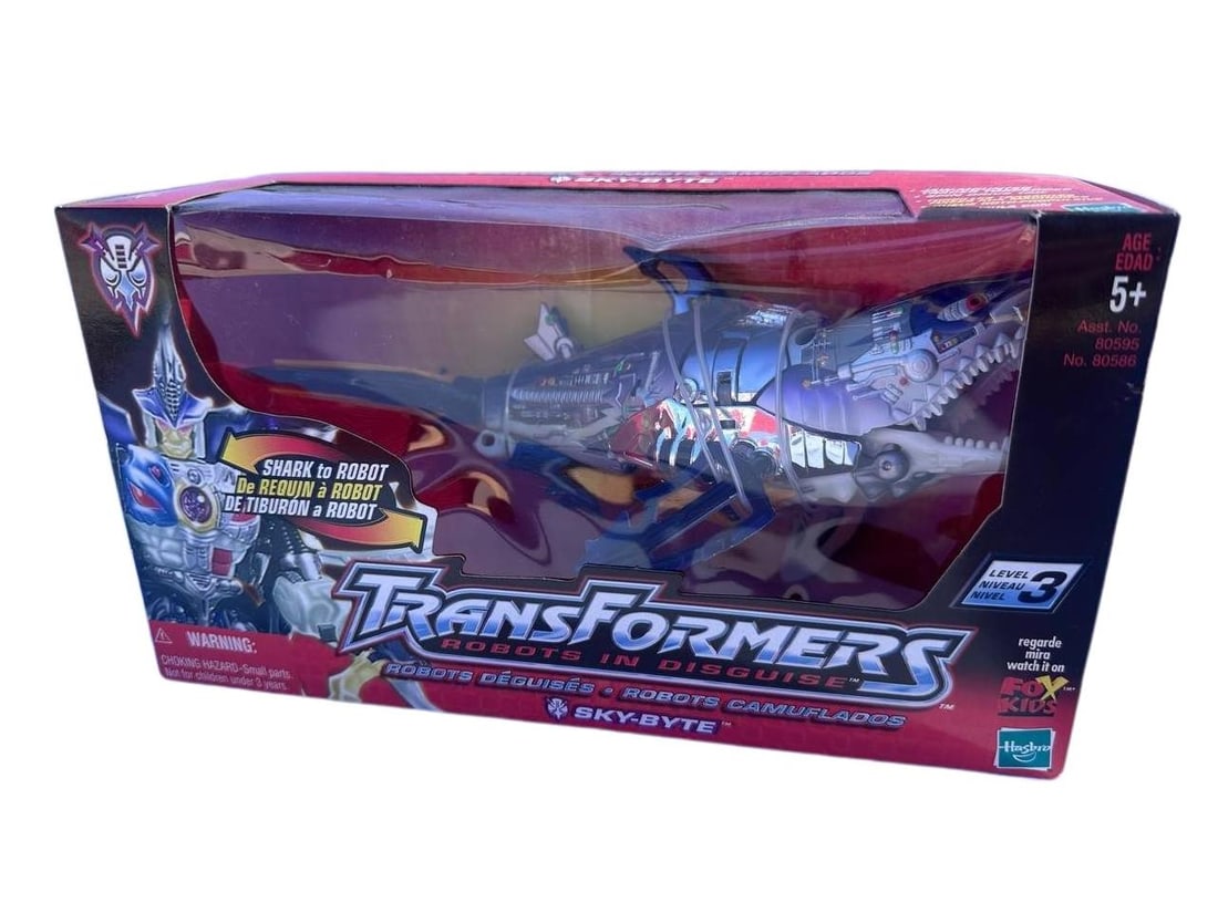 Transformers Robots In Disguise SkyByte Hasbro Shark Action Figure 8in US (1 of 13)