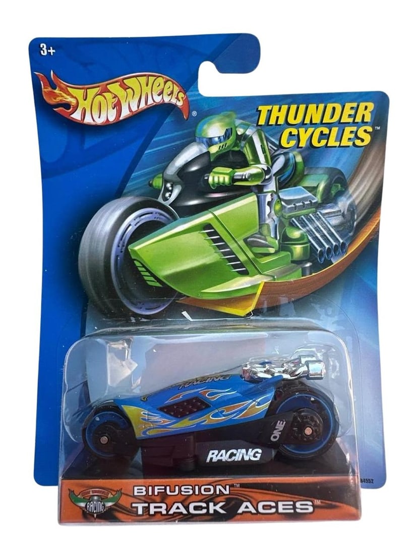 2003 Hot Wheels Bifusion Track Aces Thunder Cycles Racing Toy 3 In (1 of 5)