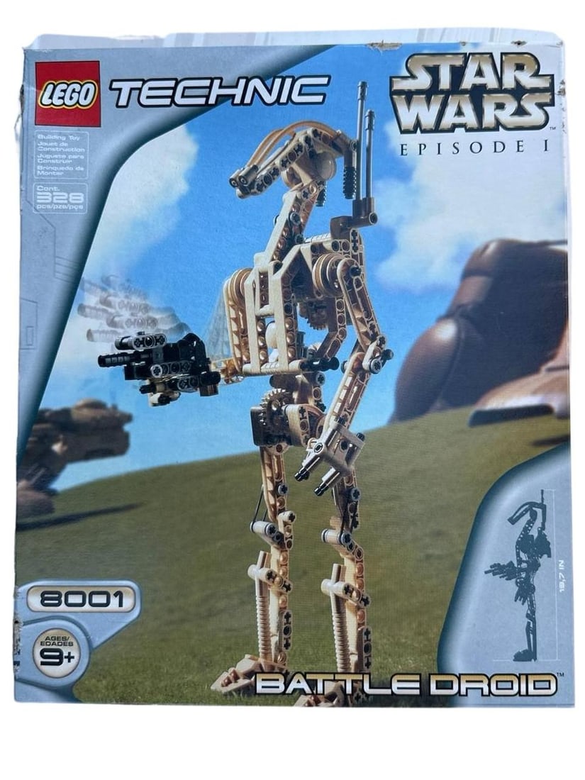 Vintage Lego Star Wars Technic 8001 Battle Droid Episode I Collectible Box (1 of 9)