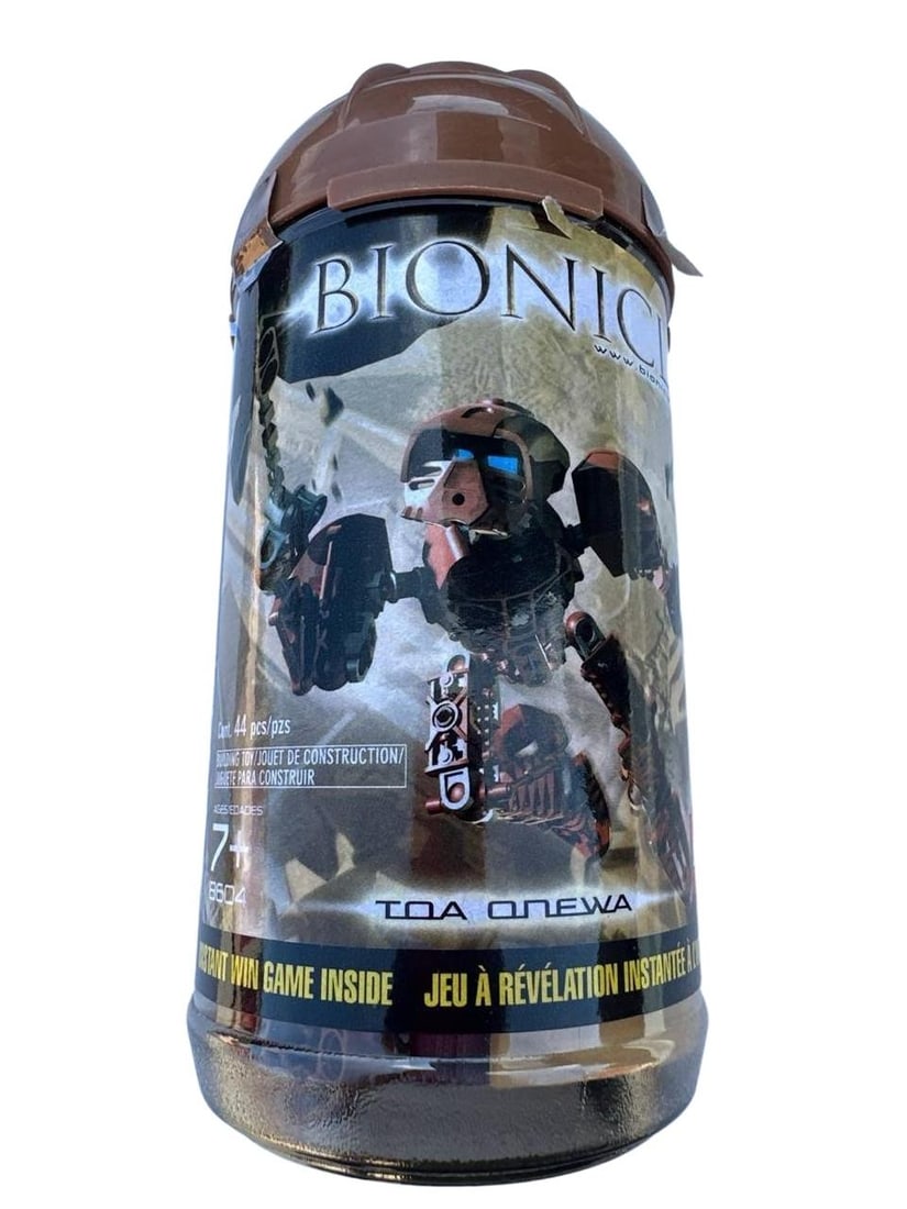 Rare Lego Bionicle Toa Onewa 8604 Collectible 7 In Brown Figure US: Rare Lego Bionicle Toa Onewa 8604 collectible figure with original canister and instructions is a prized find among devoted Lego enthusiasts This iconic set stands out for its innovative construction