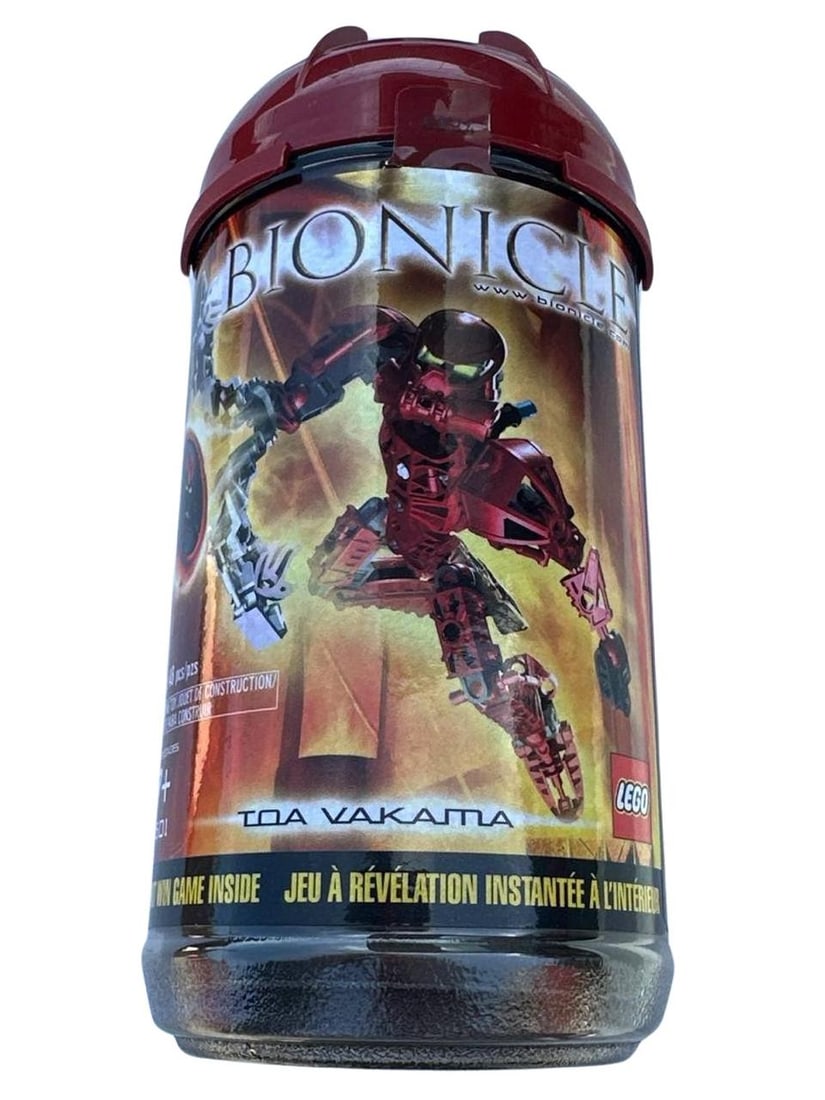 Lego Bionicle Toa Vakama 8601 Rare Lego Bionicle Mint 48 Pieces Sealed: Rare Lego Bionicle Mint Collectible 2004 Edition featuring the highly sought after Toa Vakama 8601 set in its original sealed canister This iconic Lego release is beloved by fans for its intricate con