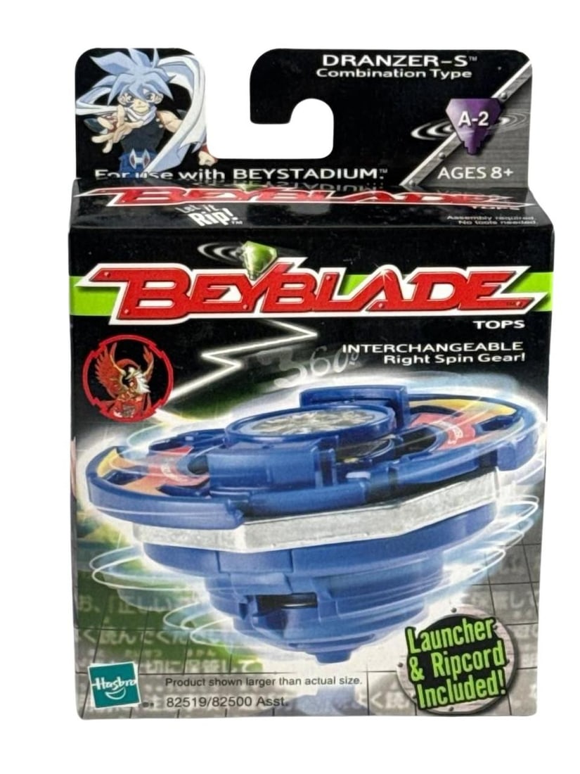 Beyblade Dranzer S Hasbro Interchangeable Right Spin Gear Blue Tops For Ages 8 (1 of 5)
