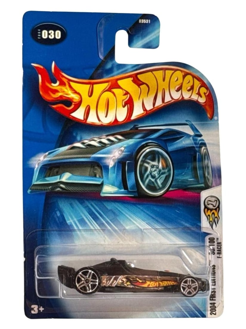 Hot Wheels 2004 First Editions 30/100 F-Racer Die Cast Car 3 In: Hot Wheels 2004 First Editions 30/100 F-Racer collectible toy car best key combos for serious collectors This limited release die cast model features a sleek black body bold flame graphics and precise