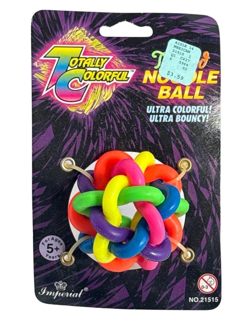 Imperial Totally Colorful Ultra Bouncy Noodle Ball Kids Fidget 3in (1 of 5)