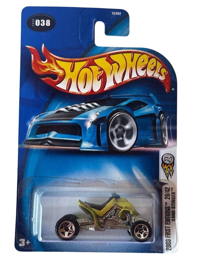Hot Wheels 2003 First Editions Sand Stinger Sealed Blister Pack Diecast: Hot Wheels 2003 First Editions Sand Stinger collectible diecast car is a prized piece among toy enthusiasts and collectors seeking rare releases from the early 2000s era. This model showcases the icon