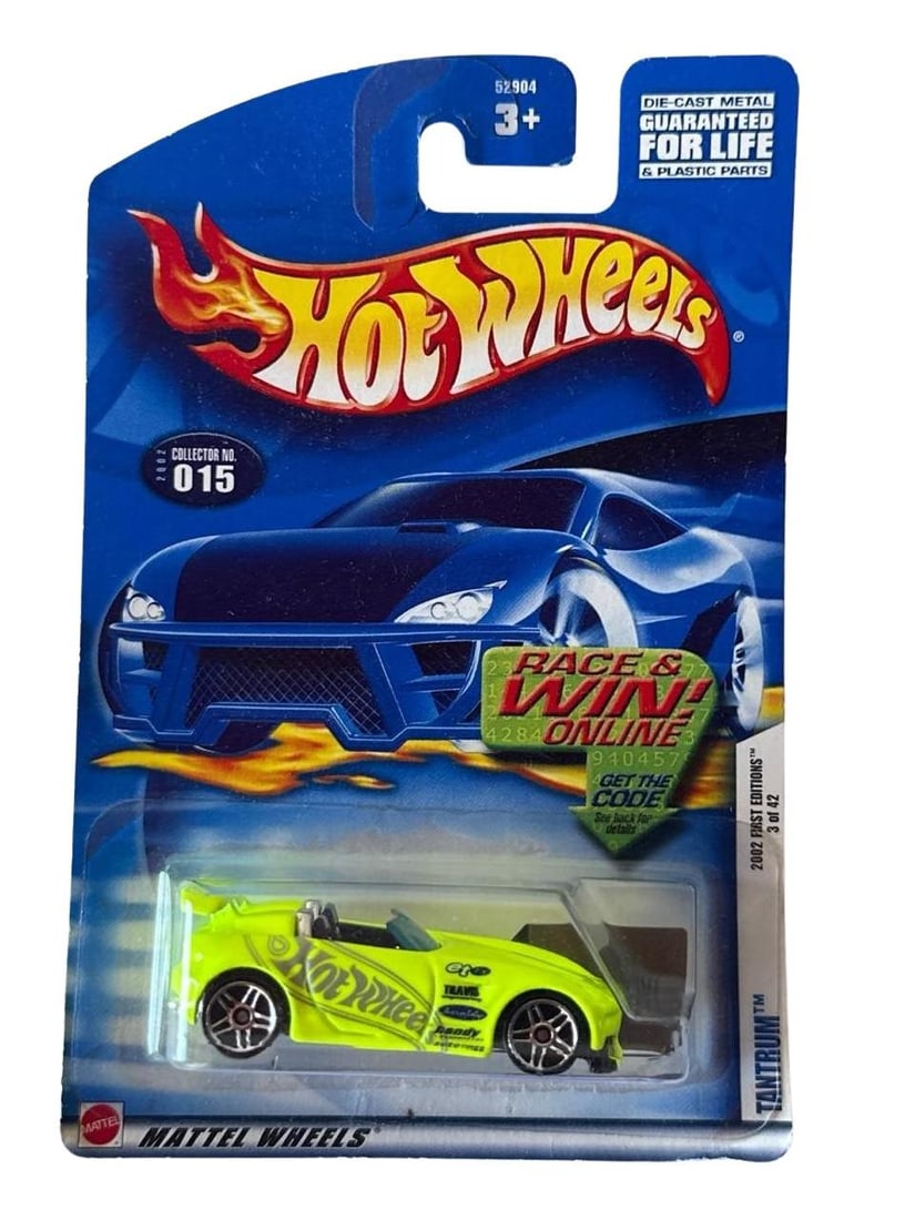 Hot Wheels Tantrum 2002 First Editions 3 Of 42 Neon Yellow Diecast Car 1 64 (1 of 5)