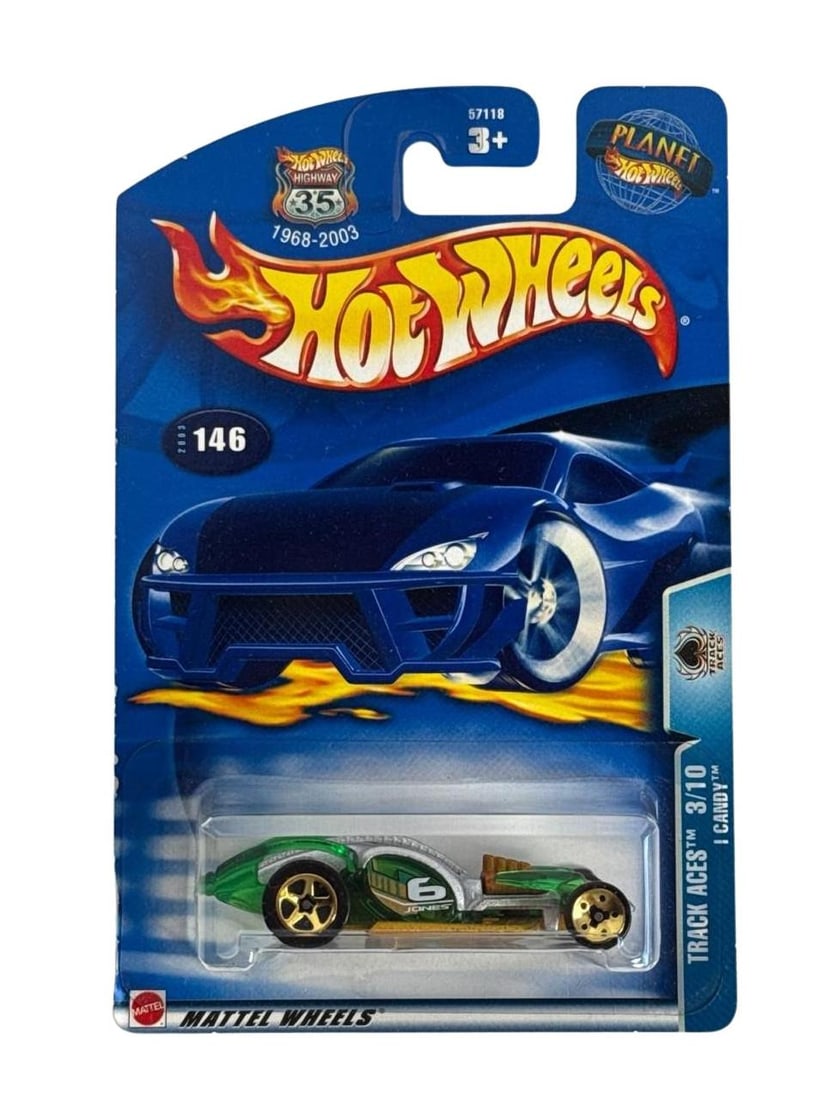 Hot Wheels Planet Track Aces Chopur 2002 Year Old 35th Anniversary 146 Car 3 In (1 of 5)