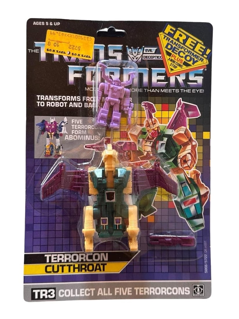 Vintage Transformers Terrorcon Cutthroat Evil Decepticon 1987 Action Figure (1 of 5)
