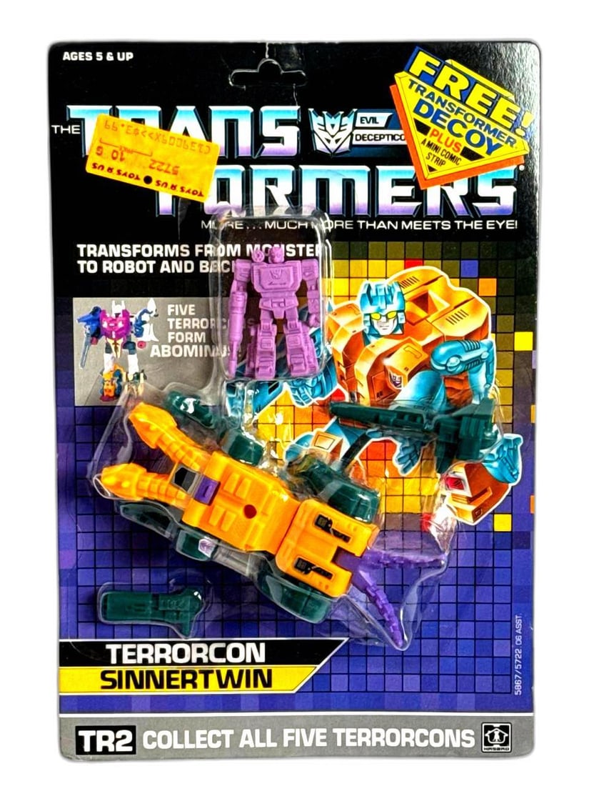 Transformers G1 Terrorcon Sinnertwin 1987 Hasbro Vintage Action Figure TR2 Collectible (1 of 6)