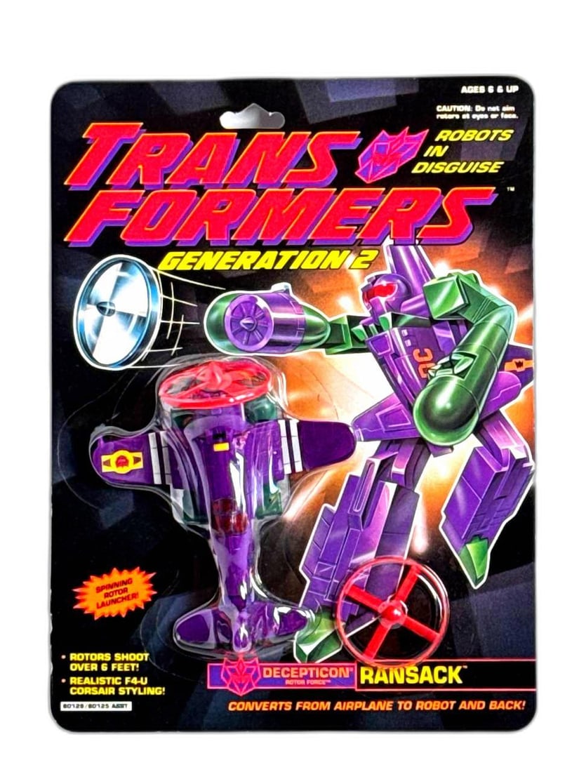 Transformers Generation 2 Decepticon Ransack Hasbro 1993 Purple Action Figure 6in (1 of 6)