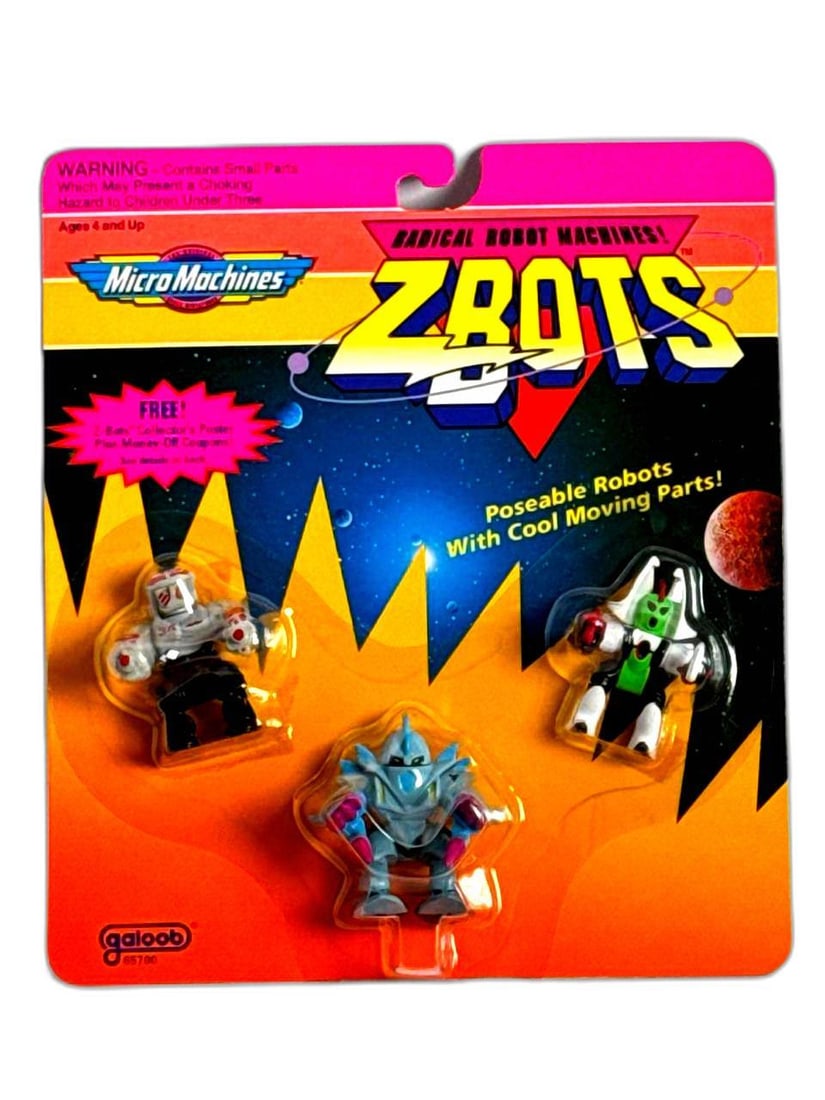Galoob Micro Machines Z Bots Robot Action Figures 1993 Vintage Set (1 of 8)