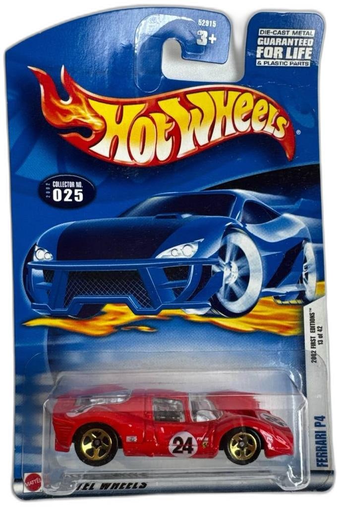 2002 Hot Wheels Ferrari P4 13 First Editions Red Collectible Toy Car (1 of 6)