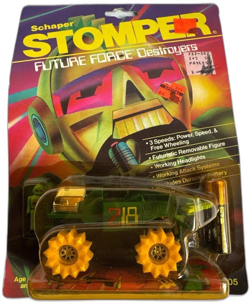 Vintage 1985 Schaper Stomper Future Force Z18 Destroyers Green Vehicle (1 of 6)