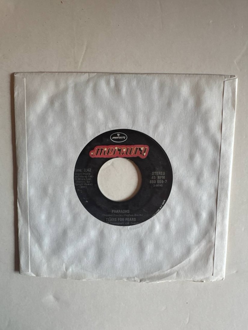 Tears For Fears Pharaohs Mercury 45 RPM Vinyl Single Stereo 7 Inch: Tears For Fears Pharaohs Mercury 45 RPM Vinyl Single Stereo 7 Inch is an iconic collectible that showcases the unique sound and style of one of the 1980s most influential bands. This Mercury-labeled r