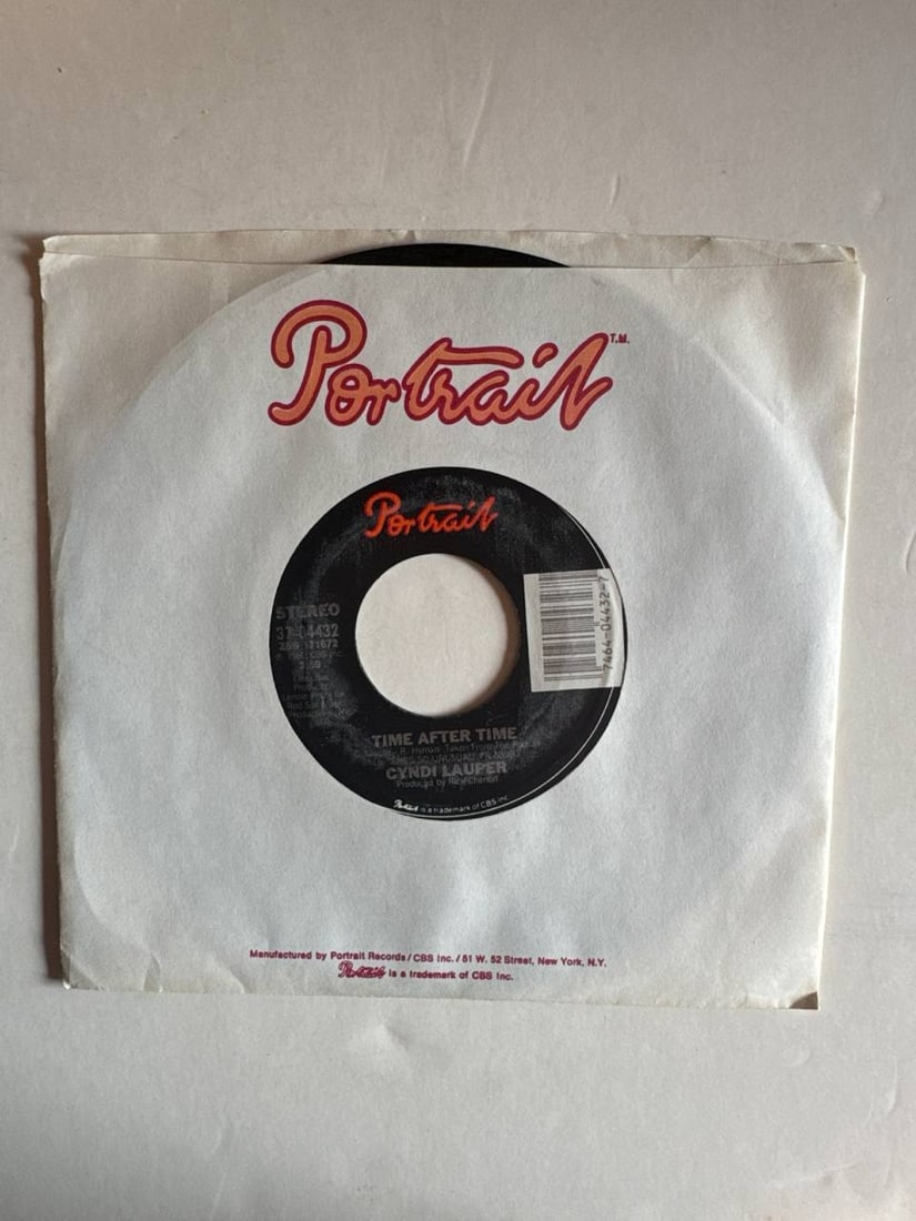Rare Original Cyndi Lauper Time After Time 7 Inch Vinyl Single Record (1 of 4)