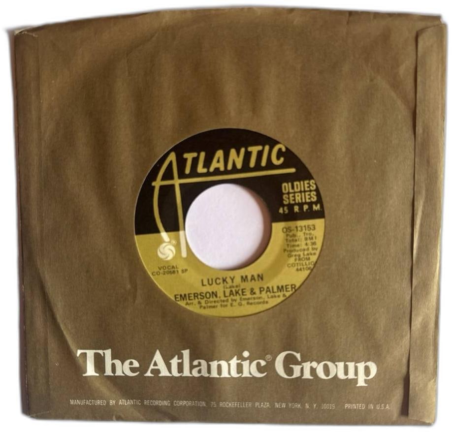 Emerson Lake Palmer Lucky Man Atlantic Oldies Series 45 Rpm Vinyl Record (1 of 4)