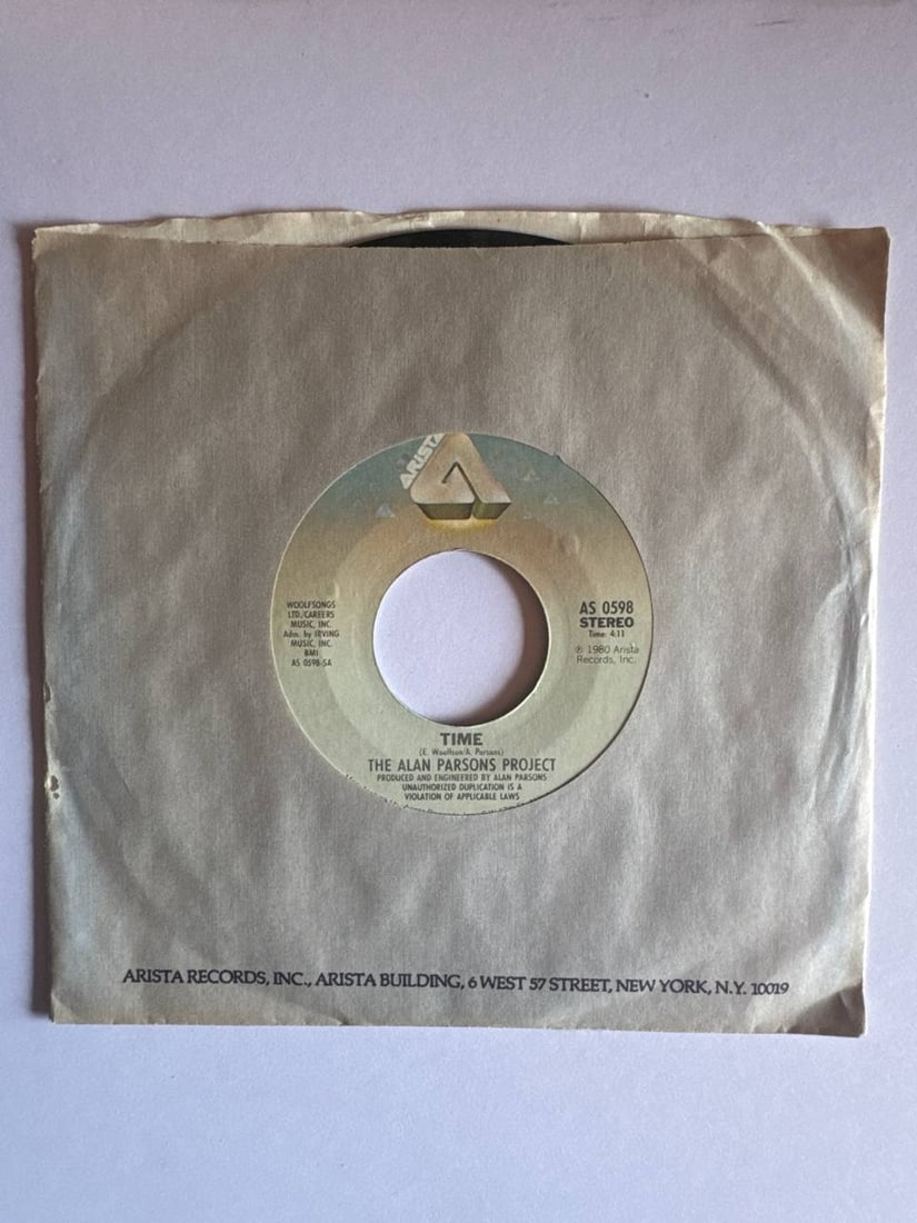 The Alan Parsons Project Time 7 Inch 1980 Arista Vinyl Stereo Single (1 of 4)