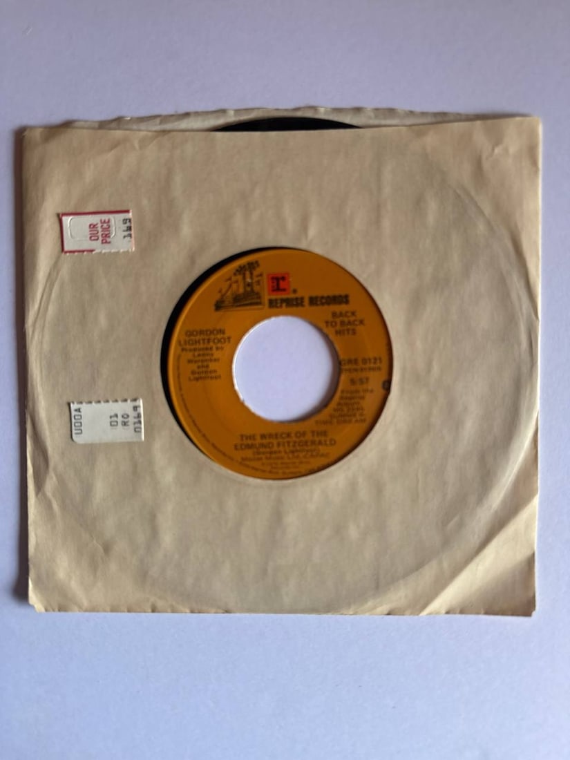 The Wreck Of The Edmund Fitzgerald 7 Inch Vinyl Gordon Lightfoot Reprise Single: The Wreck Of The Edmund Fitzgerald 7 Inch Vinyl Gordon Lightfoot Reprise Single is an iconic piece of 1970s music history that resonates with collectors and enthusiasts of vintage records. It showcase