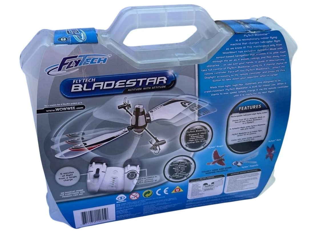 Wowwee Flytech Bladestar Attitude With Attitude Rare RC Helicopter Toy 6in (1 of 9)