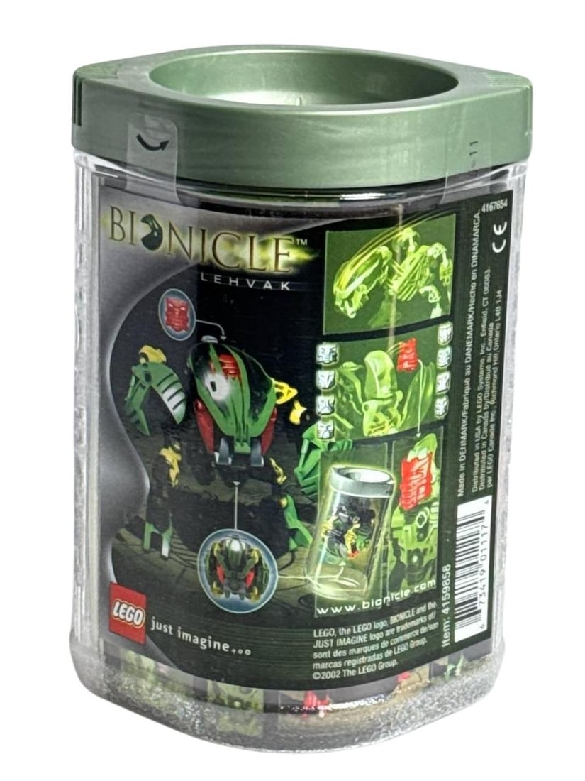 Lego Bionicle 2002 Lehvak 8564 Collectible Sealed Canister 6in (1 of 6)