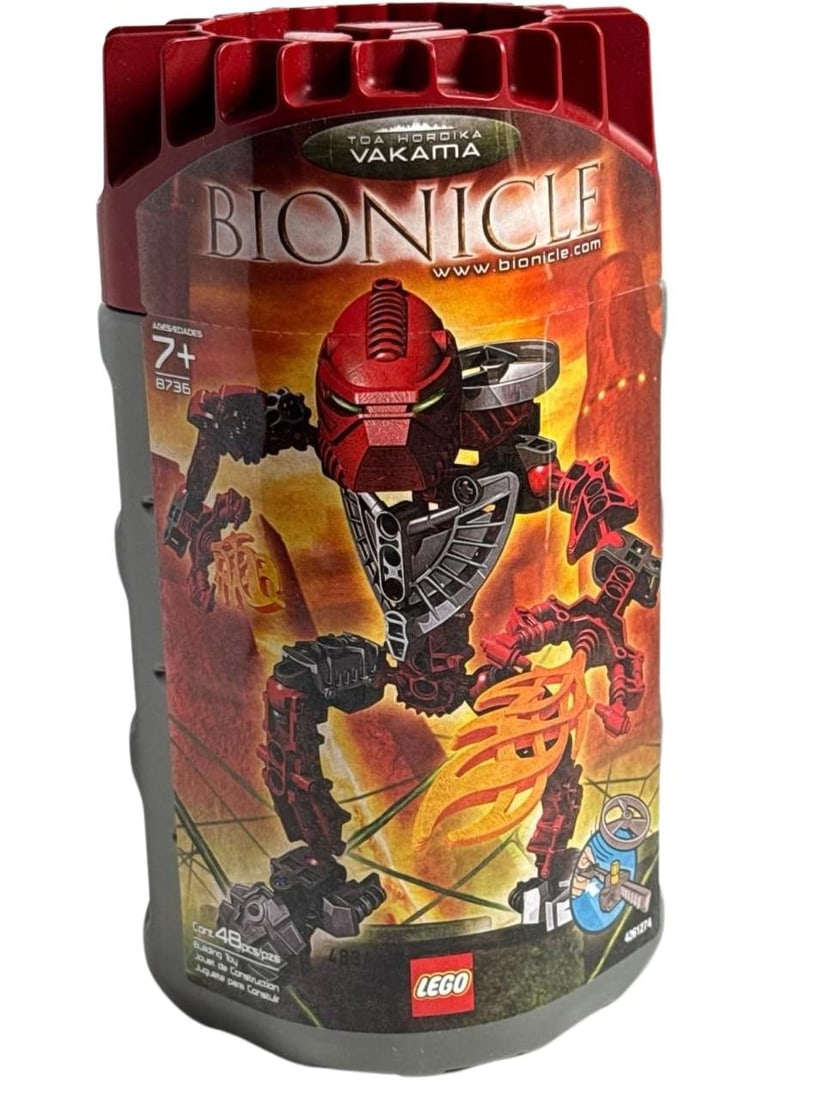 Lego Bionicle 8736 Toa Hordika Vakama Building Set 48pcs 2005 Rare Collector Toy: Lego Bionicle 8736 Toa Hordika Vakama Building Set 48pcs 2005 Rare Collector Toy is a coveted collectible for fans of the legendary Bionicle series. Released in 2005, it showcases Vakama in his Hordik