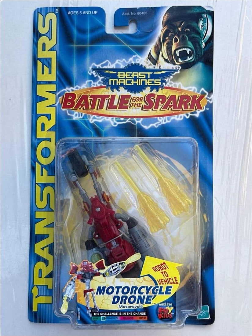 Vintage Transformers 2000 Beast Machines Motorcycle Drone Rare Toy Hasbro 8 In (1 of 9)